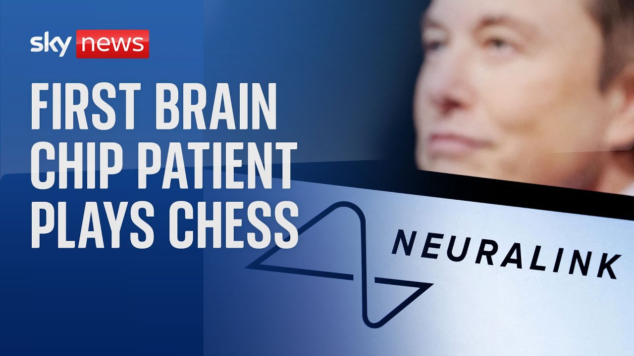 ⁣Elon Musk's Neuralink shows first brain-chip patient playing chess