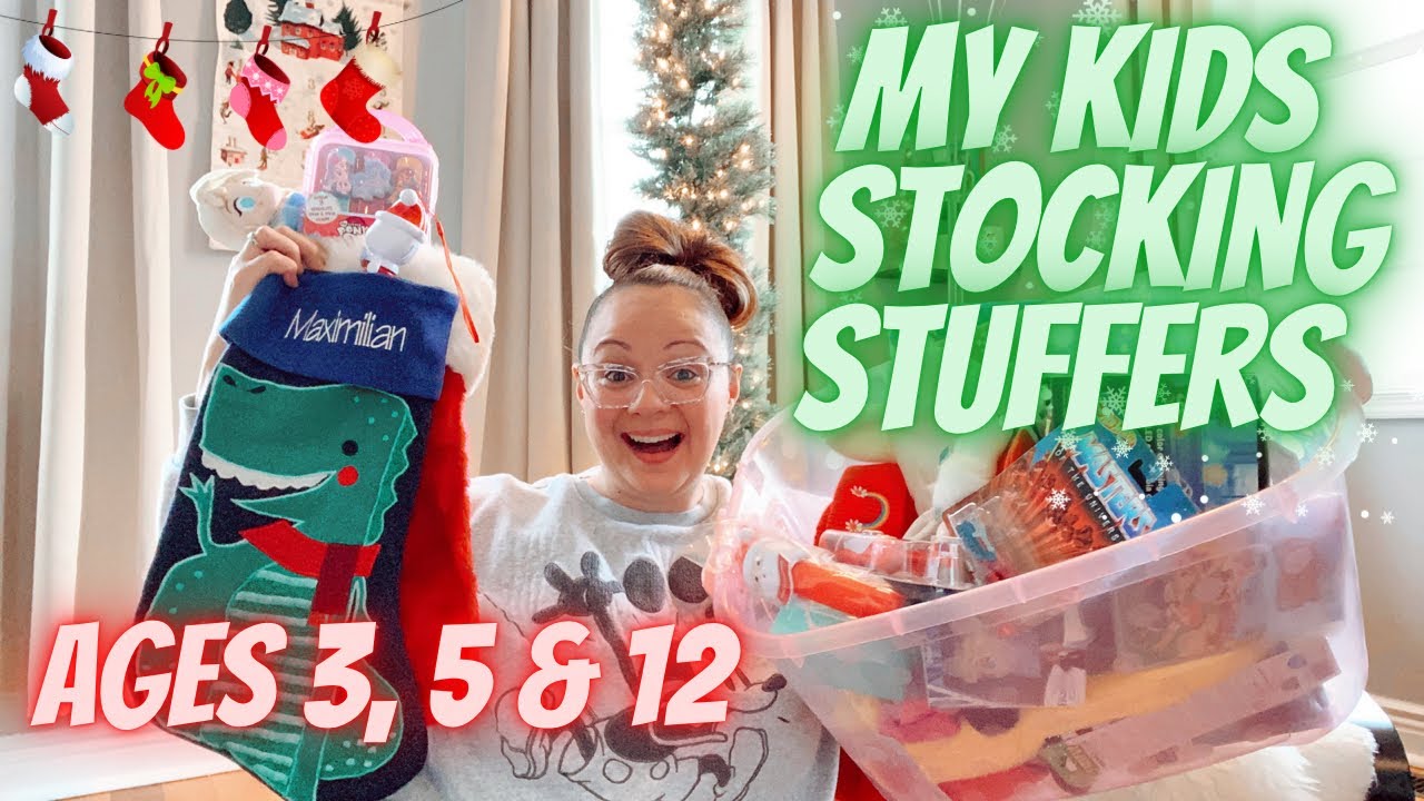 WHAT'S IN MY KIDS CHRISTMAS STOCKING | BOY & GIRL | AGES 3, 5 & 12 | TARGET, DISNEY, AMAZON FINDS 🎄