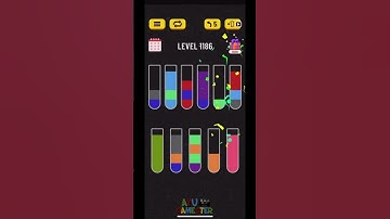Water Sort puzzle level 1186 | AYU Gamester #shorts