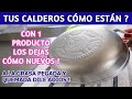 🌺 cómo quitarle el cochambre a LOS CALDEROS y OLLAS con 1 sólo producto / Dulce y Natural.