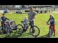 Allen t2  2 child bike trailer 1st ride