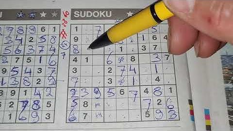 (#2860) Friday. Four Stars Sudoku puzzle. Bonus Extra edition. 05-28-2021 Extra part 2 of 4