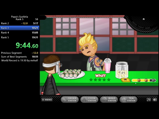 Rank 5 in 14:46 by mrhalf - Papa's Burgeria - Speedrun