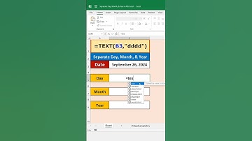 Using TEXT Function to Show Day Month and Year in Microsoft Excel #shortvideo #excel #short