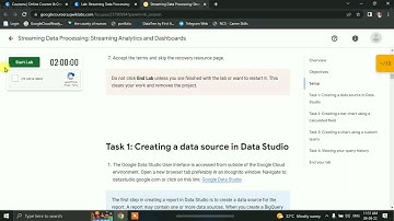 Streaming Data Processing Streaming Analytics and Dashboards LAB Solution (GCP)