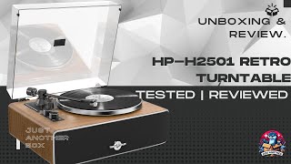 🎶 HP-H2501 Retro Bluetooth Turntable Review – All-in-One Vinyl Player with Speakers 🕰️✨