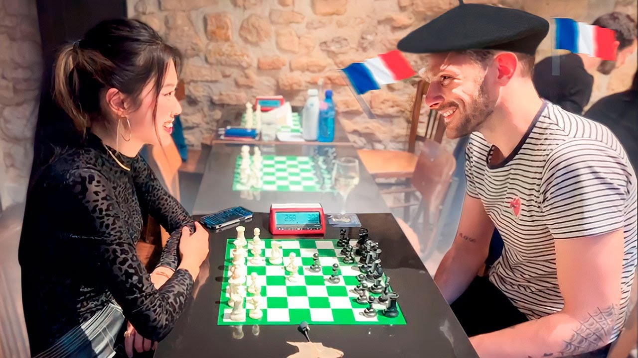 Anna Cramling and MVL playing in a bar in Paris rn : r/chess