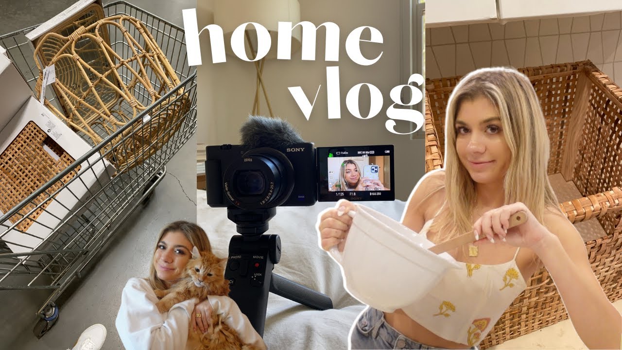 VLOG! Ikea & Target Home Decor Haul, Organizing My Apartment & Healthy Snack Recipe