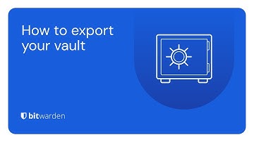 How to export your Bitwarden vault
