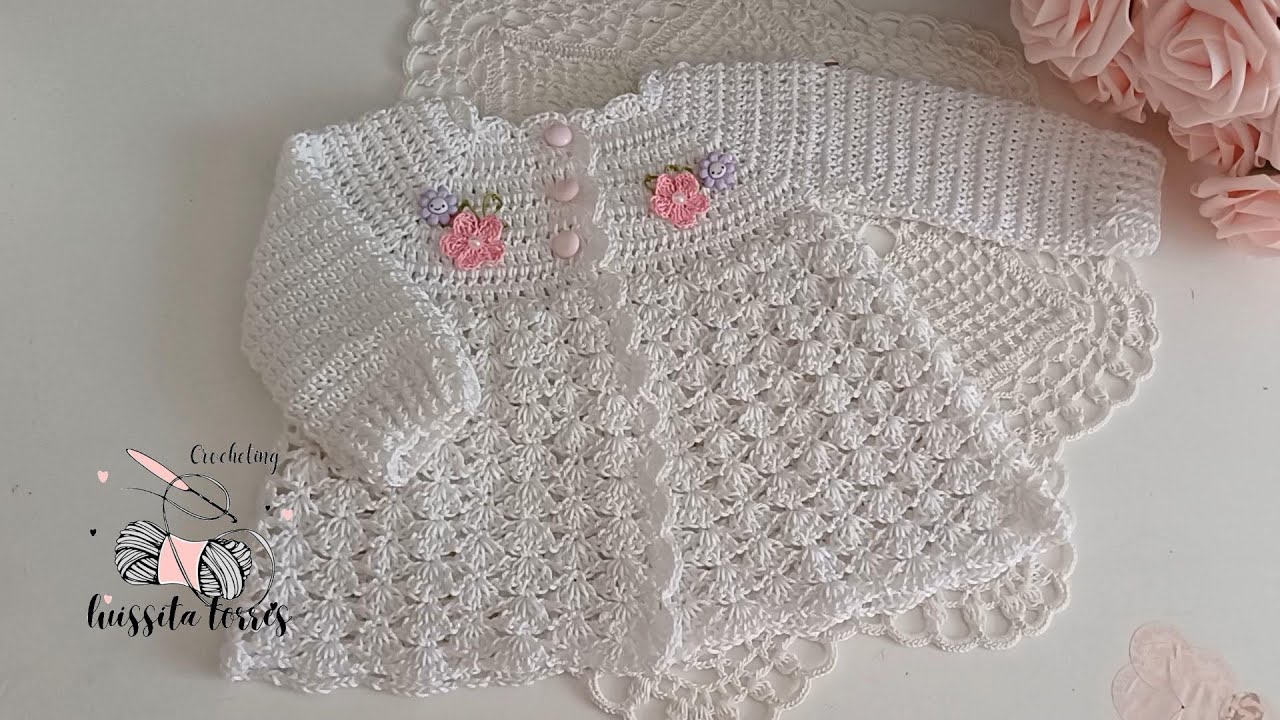 ¡Mira que bonito! 🥰Increible fácil y Rápido de Tejer patrón de crochet 🌿♥️ Abrigo para bebé #crochet