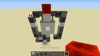 3x3 Redstone Piston Door Tutorial