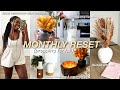 monthly reset routine | fall prep, september goals, budgeting, deep cleaning &amp; cozy recipes