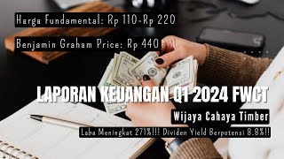 Laporan Keuangan Q1 2024 Saham FWCT (Wijaya Timber) - Harga Fundamental Rp 110-Rp 220