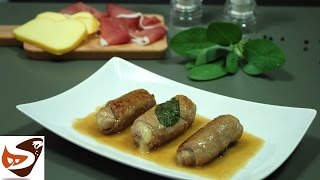 Involtini di carne con ripieno di prosciutto e formaggio  Secondi di carne (meat rolls recipe)