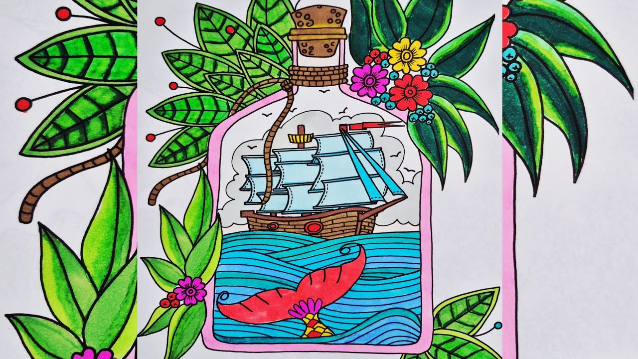 Satisfying Coloring with Markers 🖍️ Bold Line Art for Deep Relaxation | Calm Your Mind