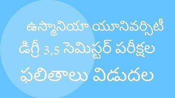 Osmania University Degree semester exams results realsed 2021|OU latest|