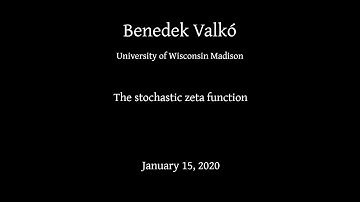 Benedek Valkó -- The stochastic zeta function