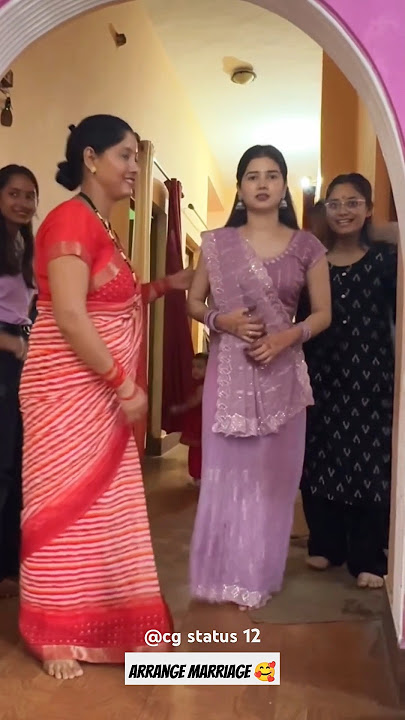 Arrange Marriage 🥰 | Lovely Couple 🥰♥️ | Karhu Mai Tore Sang Bihav Cg Status Song🥰#shorts #trending