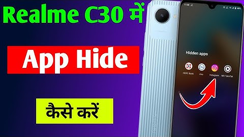 Realme c30 me app hide kaise kare | how to hide Apps in realme C30 | realme app hide setting