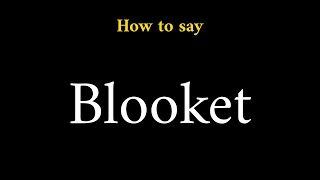 How to Pronounce Blooket (Educational Game)