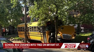 School bus crash in Pittsburgh's Highland Park neighborhood