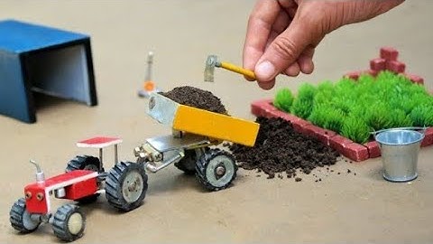 diy tractor trolley loading fertilizer new technology //@MiniKTG// mini creative // keepvilla