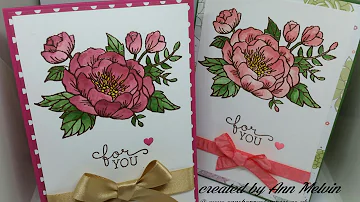 #2 Water Color Week Birthday Blooms & Wink of Stella