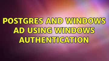Postgres and Windows AD using windows authentication