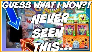 Spongebob Coin Pusher Arcade You Won't Believe What I Won Out of IT!! ArcadeJackpotPro