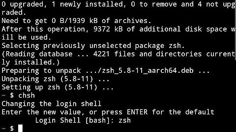 Install #zsh shell and change default #shell in #termux
