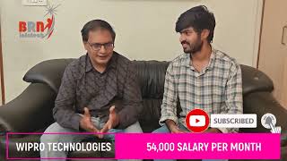 Software Engineer at "WIPRO TECHNOLOGIES" with a salary of "54,000" per month. screenshot 5