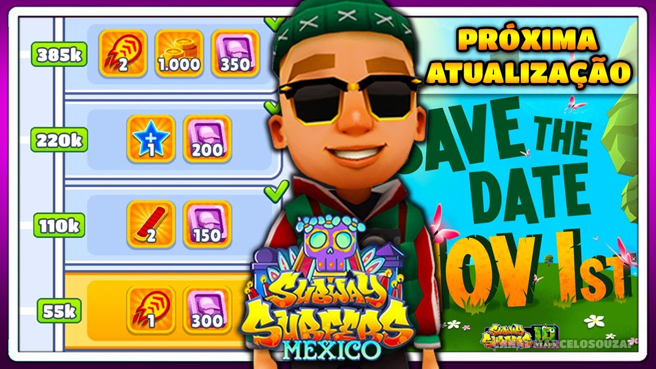 Código pra Chaves e Moedas no Subway Surfers Mexico Halloween 2019 