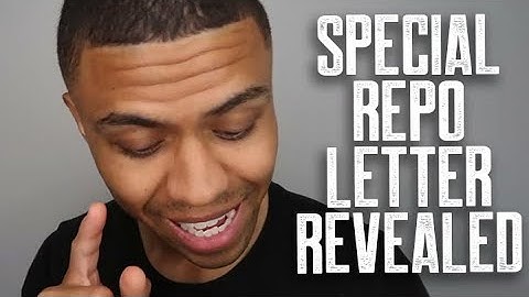 SPECIAL REPO LETTER REVEALED || HOW TO REMOVE REPO FROM CREDIT REPORTS