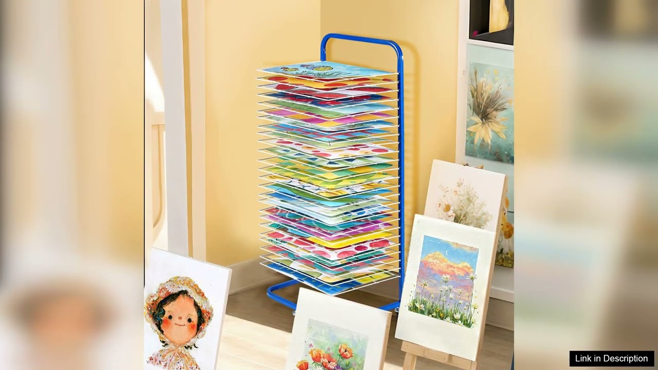 VEVOR Art Drying Rack 25 Removable Shelves Paint Drying Rack With Wheels Review