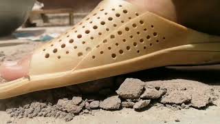 Smashing Big Sand Chunks With Foot Asmr Video