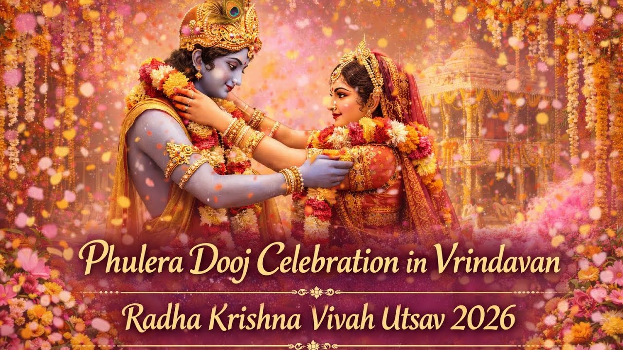 Shriji lalju ka Vivah utsav Phulera dooj celebration in Vrindavan #priyankapanditofficial6820 #radhe