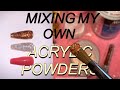 Mixing My Own Colored/Glitter Acrylic Powders || ft. Dollar Tree and Mia Secret