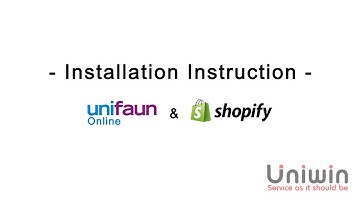 Installation Instruction Unifaun Online App Shopify