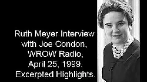 Ruth Meyer Interview (1999) - New York City's Firs...