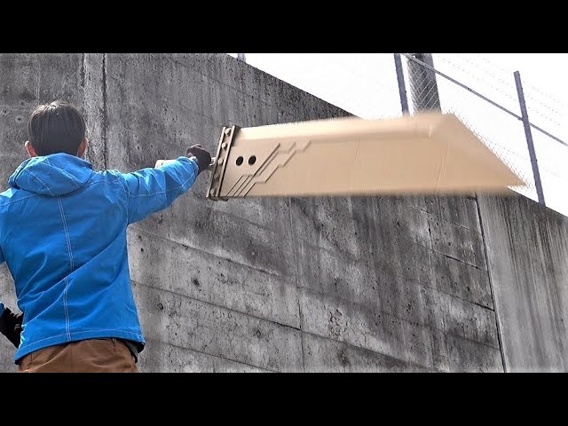 FF7/バスターソードを作って回す！/spinning  Buster-Sword!!/Cardboard DIY class=