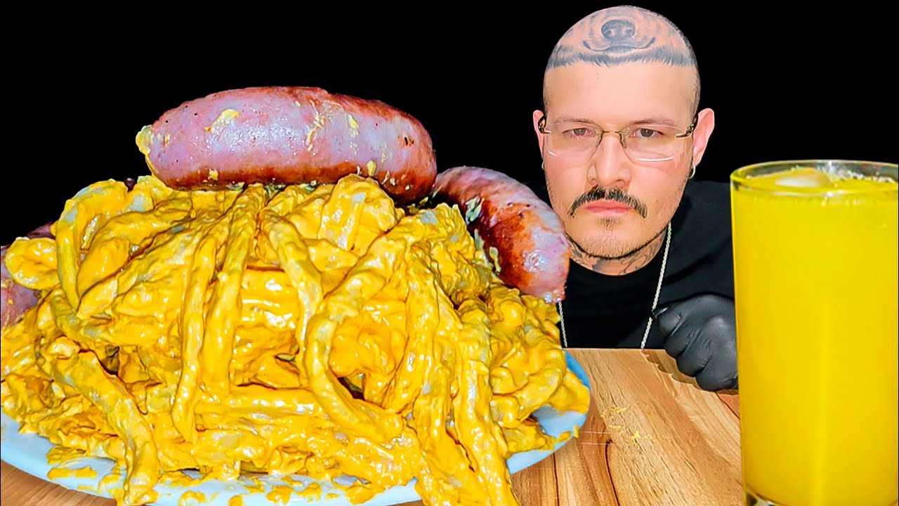 #485 ASMR COMENDO MASSA FRESCA COM MUITO CHEDDAR (MUKBANG BRASIL) Mateus ASMR.