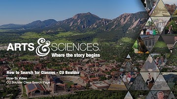 How to Search for Classes - CU Boulder