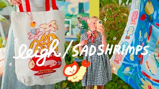 sad shrimps/leigh ellexson collaboration studio vlog 🦐