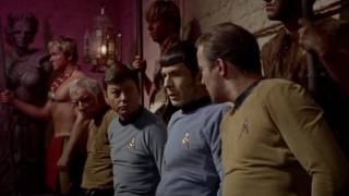 Star Trek Omega Glory injured Spock brought in by Yang guards