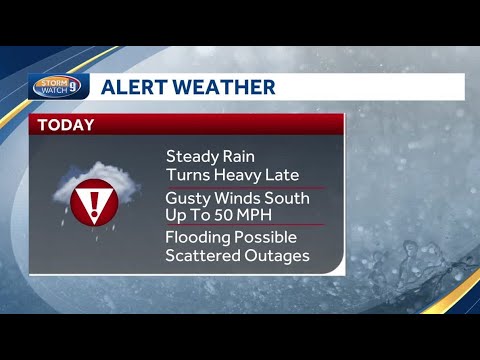 VIDEO: Alert weather day due to potential for heavy rain, gusty winds ...