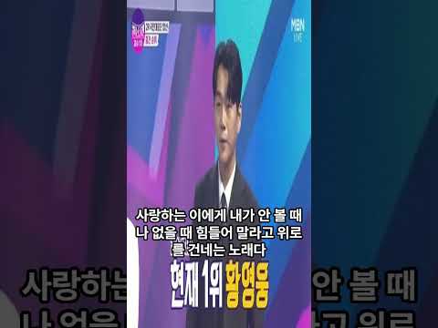 황영웅 '안 볼때 없을 때' 뜨거운 인기...네이버TV 상위권 올라