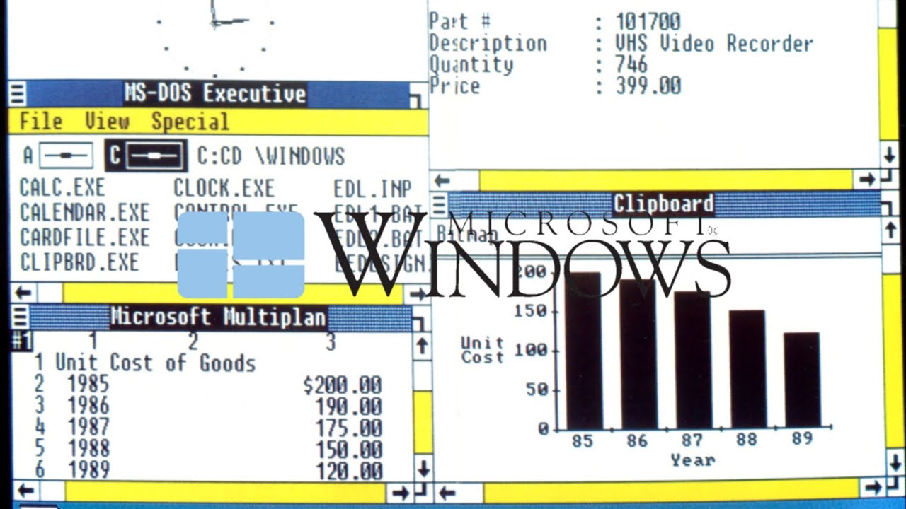 Historia Windows - Windows 1.0.1 - YouTube