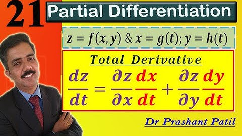 Total Derivative using Partial Differentiation  || 22mat11 || 18mat21 || Dr Prashant Patil