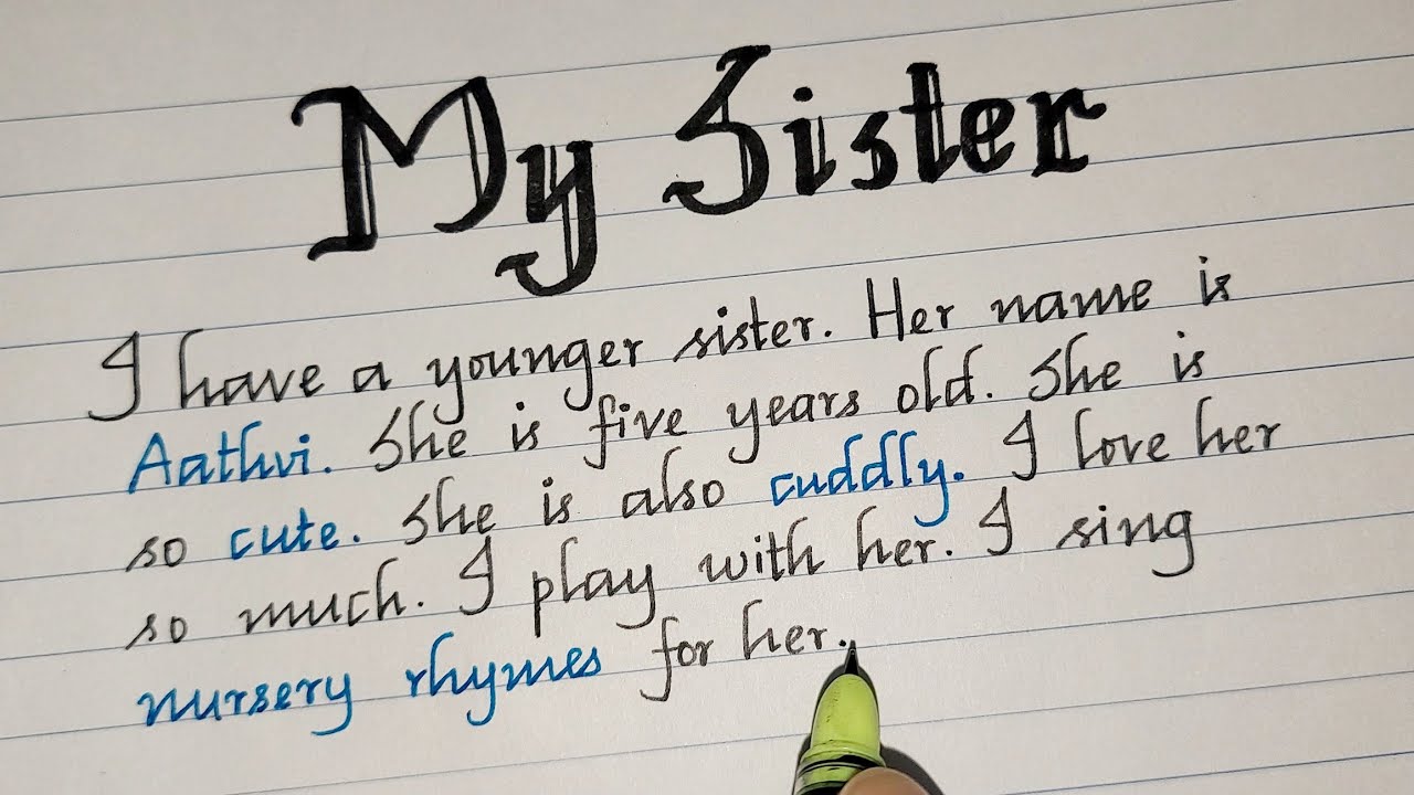 my best friend is my sister essay