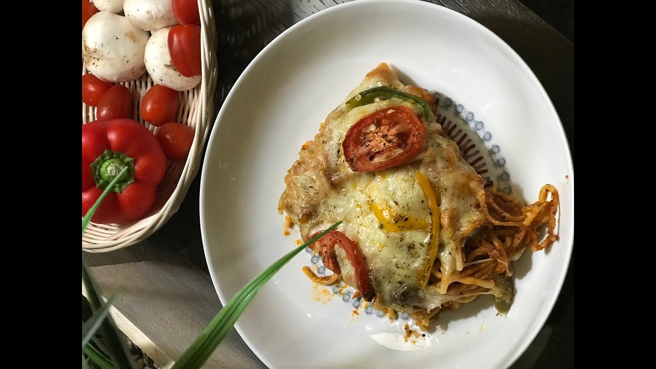 Chicken spaghetti in tomato basil sauce